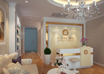 Thiết kế sảnh lễ tân spa Royal quận 2 sang trọng