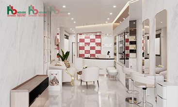 Thiết kế thẩm mỹ viện Anh Khôi với sắc hồng dịu dàng